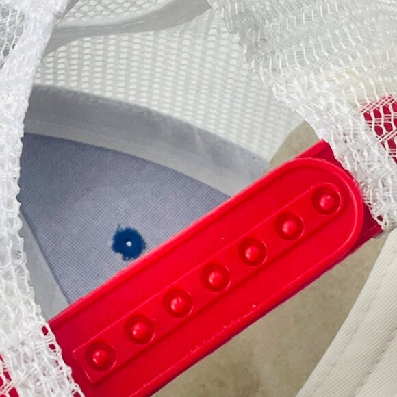 Pabst Blue Ribbon Mesh Trucker Hat Red White & Blue Adjustable Snapback Cap - Picture 10 of 10